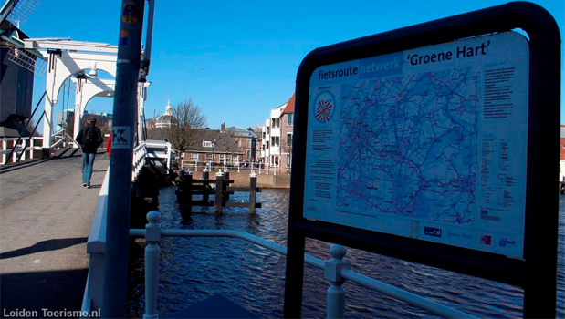 Fietsroutes door Leiden